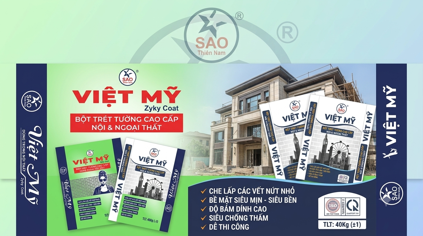 gia công bột trét tường việt mỹ